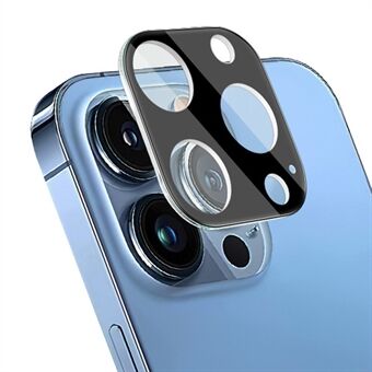 IMAK voor iPhone 13 Pro 6,1 inch / 13 Pro Max 6,7 inch zwarte versie High Definition lensfilm van gehard glas + acryllensdop Luchtbelvrije automatische absorptie