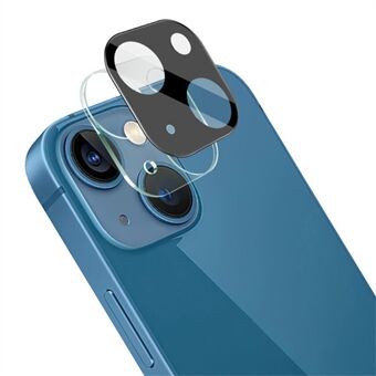 IMAK voor iPhone 13 mini 5,4 inch / 13 6,1 inch zwarte versie Krasvaste hoge lichttransmissie Lensfilm van gehard glas bedekt met acryl lensdop