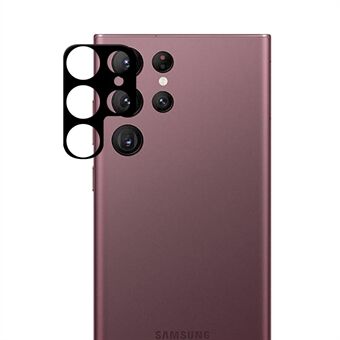 Voor Samsung Galaxy S22 Ultra 5G Camera Lens Protector Black Edge AGC Gehard Glas HD Clear Anti-kras Film