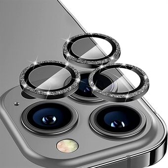 ENKAY HAT Prince Voor iPhone 13 Pro 6.1 inch/13 Pro Max 6.7 inch 1 Set Camera Lens Film Strass Decor Gehard glas + Aluminium Lens Protector