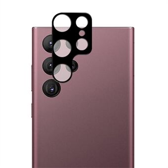 MOCOLO voor Samsung Galaxy S23 Ultra vingerafdrukvrije cameralensbeschermer, zijdedruk HD gehard glas lensbeschermfolie - zwart