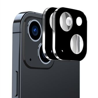 ENKAY HOED- Prince 2 Stks/set voor iPhone 14 6.1 inch/14 Max 6.7 inch Camera Lens Protector Gehard Glas Zijde Afdrukken Volledige Dekking Film