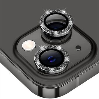 ENKAY HAT Prince Camera Lens Film voor iPhone 14 6.1 inch / 14 Max 6.7 inch, 1 Set Strass Decor Gehard glas Aluminiumlegering Anti Scratch Lensbeschermer