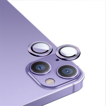 BENKS voor iPhone 14 6.1 inch Camera Lens Protector Ring Clear Hoge Aluminium-silicium Glas Aluminium Back Lens Cover Guard:
