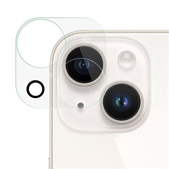RURIHAI Voor iPhone 14 Plus 3D Camera Lens Protector Anti-Kras HD Hoge Aluminium-silicium Glas Lens Film