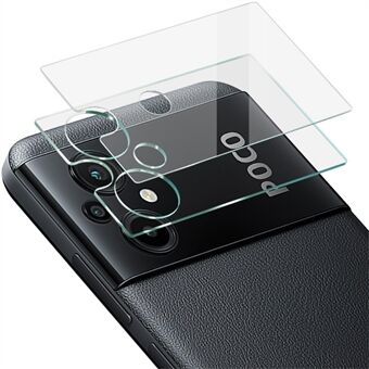 IMAK Camera Lens Protector voor Xiaomi Poco M5 4G, HD Clear Full Cover Geïntegreerde Gehard Glas Lens Film + Acryl Lensdop