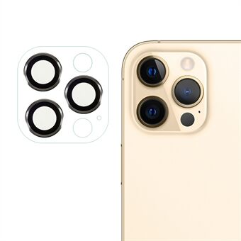 RURIHAI Voor iPhone 12 Pro Max 6.7 inch Hard Metaal + Acryl Telefoon Achteruitrijcamera Lensbeschermer HD Clear Lens Film