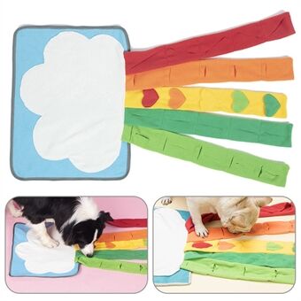 45x35 cm regenboogvormige interactieve puzzel-voedermat Snus mat met 80 * 35 cm staarten voor katten, honden