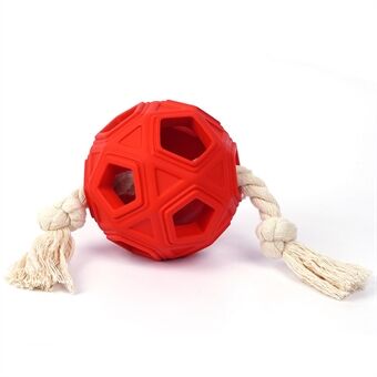 Ronde bal met touw Hond Interactief speelgoed Natuurlijk rubber Huisdier Kauwenbeet Speelgoed