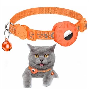 Voor AirTag siliconen hoes reflecterende halsband voor huisdieren GPS-tracker beschermhoes met bel