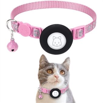 Voor AirTag siliconen hoes Pootpatroon Reflecterende halsband voor huisdieren GPS-tracker Beschermhoes met bel