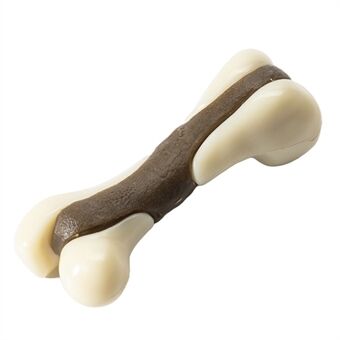EETOYS Kauwspeelgoed voor honden in botvorm Rundleer + nylon speelgoed voor tandenpoetsen, spelen, maat S