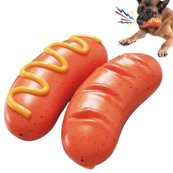 Schattig Worst Ontwerp TPR Huisdier Kauwen Piepend Speelgoed Hond Spelen Tandjes Speelgoed (BPA-vrij, met FDA-certificaat)