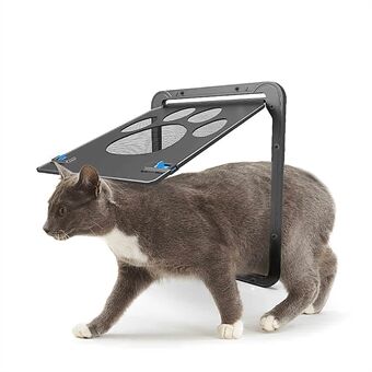 Hordeur voor huisdieren Zelfsluitende duurzame magnetische klep Automatische afsluitbare zwarte deur voor kleine kittenpuppy