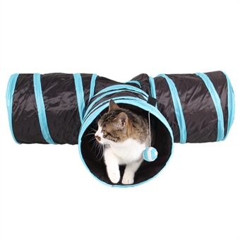 3 kanalen vouwen huisdier Hondenspeelgoed Tunnel Roll Puppies Kat Slaaptenten Bed met Bell Ball