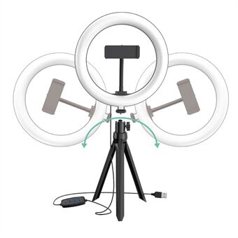 UN-205 8 \'\' LED- Ring met Stand en telefoonhouder Desktop Selfie- Lampe voor make-up voor YouTube-videofotografie