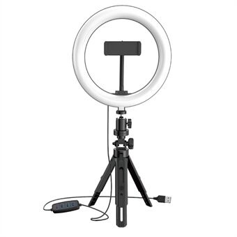 UN-206 8 \'\' dimbare LED- Ring met Stand en telefoonhouder Desktop Selfie- Lampe voor make-up voor YouTube-videofotografie