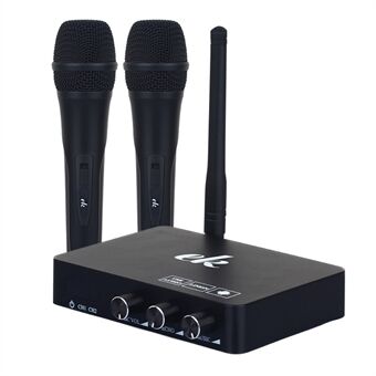 K2 Professioneel draadloos karaokemachine-microfoonsysteem voor telefoon/tv/tv-box/pc