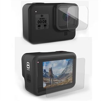 SHEINGKA screenprotector in gehard glas + lensbeschermfolie voor GoPro Hero 8 Black