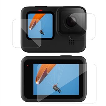 AT1090 3 stuks / set Screenprotectors van gehard glas Lensfolie voor GoPro Hero9