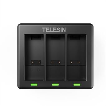 TELESIN AT1103 Triple Channel batterijlader voor GoPro HERO 9 - zwart