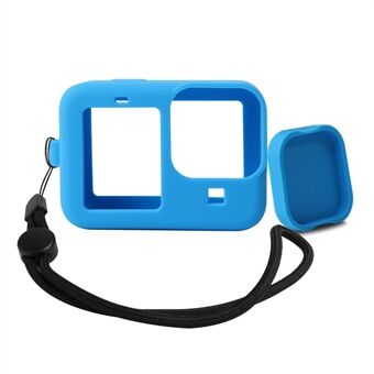 Siliconen camera beschermhoes met lensdop Anti-verloren touw voor GoPro Hero9
