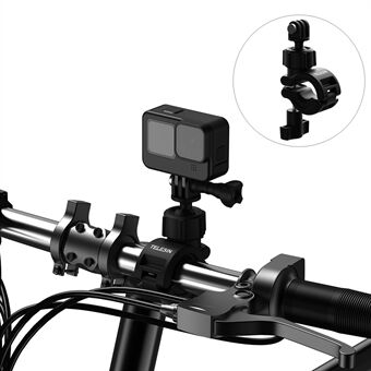 TELESIN DJ-HBM-001 360 ° Rotatie Houder Fiets Motorfiets Stuur Beugel voor GoPro Insta360 Osmo Action Mobiele telefoon