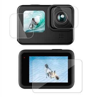 TELESIN PET-frontschermfolie + PET-lensbeschermer + PET-folie op de achterkant voor GoPro Hero 9 & 10