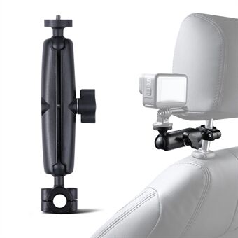 AT1228 360 graden roterende hoofdsteun voor auto achteruitkijkspiegel montagebeugel voor GoPro Insta 360 actiecamera\'s