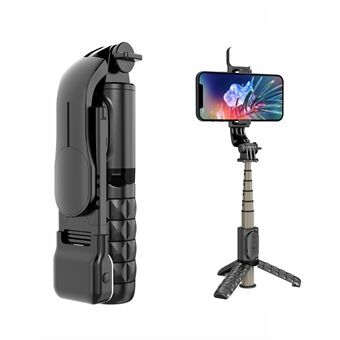 Q10s Draagbare Bluetooth Afstandsbediening Telefoon Houder Stand Intrekbare Aluminium Staaf Live Streaming Selfie Stick met Invullicht