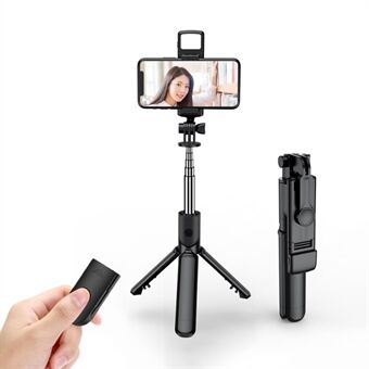 S03-S live-uitzending Bluetooth Selfie Stick Telescopische handheld monopod + verborgen standaard met achtergrondverlichting