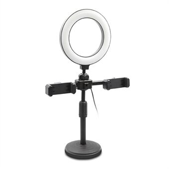 A-05 6-inch Stand met 2 telefoonklemmen voor webcam online live lesgeven