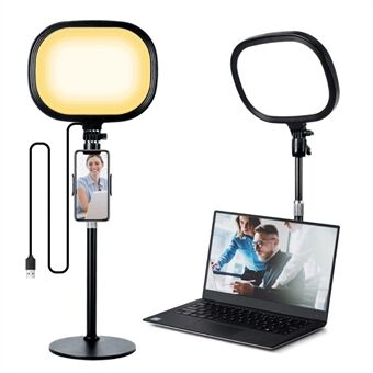S20 USB intrekbaar vullicht Instelbare helderheid Live streaming Make-upfotografie LED- Lampe met telefoonclip
