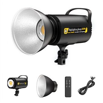 MM8820 300W videolamp Fotografielamp 3-kleuren LED-studioverlichting met aluminium lampenkap voor livestreaming binnen- en Outdoor