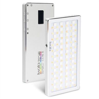 IWATA GL-03 RGB LED-videolamp Oplaadbare fotografie-invullamp Dimbare zakpaneellamp met OLED-display