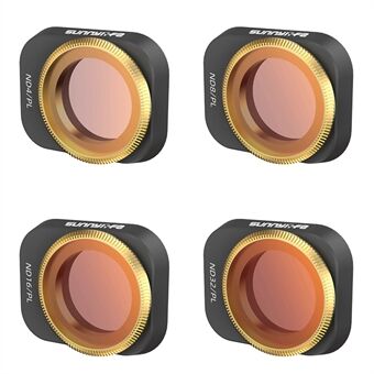SUNNYLIFE MM3-FI416 Voor DJI Mini 3 Pro 4 Stks/set ND/PL Filter Instelbaar ND4/PL + ND8/PL + ND16/PL + ND32/PL Optisch Glas Camera Lens Filters