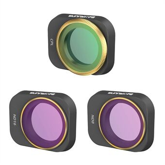SUNNYLIFE MM3-FI415 voor DJI Mini 3 Pro 3 stks/set CPL + ND8 + ND16 filters HD optisch glas camera lens filters