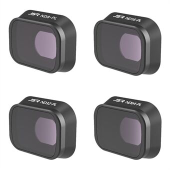 JUNESTAR KB-4IN1(NDPL) JSR-1663-20 Voor DJI Mini 3 Pro 4 Stks/set Lens Filters ND8-PL + ND16-PL + ND32-PL + ND64-PL Aluminium + Glas Camera Lens Filter
