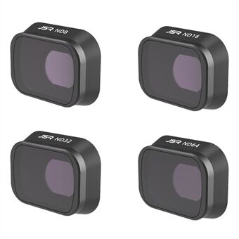 JUNESTAR KB-4IN1(ND) JSR-1663-19 Voor DJI Mini 3 Pro 4 Stks/set Aluminium + Glas ND8 + ND16 + ND32 + ND64 Filters Drone Camera Lens Filter