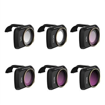 SUNNYLIFE MM-FI9258 6 Stks/set voor DJI Mini SE/Mini 2/Mavic Mini MCUV + CPL + ND4 + ND8 + ND16 + ND32 Multi-layer Coating Optisch Glas Camera Lens Filters