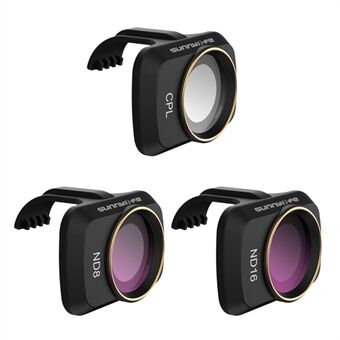 SUNNYLIFE MM-FI9254 3 Stks/set voor DJI Mini SE/Mini 2/Mavic Mini CPL + ND8 + ND16 Optische Glas Filters Drone Camera Lens Filters