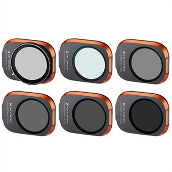 K&F CONCEPT 6 stks voor DJI Mini 3 Pro Filter Set, UV + CPL + ND8 + ND16 + ND32 + ND64 Multi-Coated Lens Filters Drone Accessoires