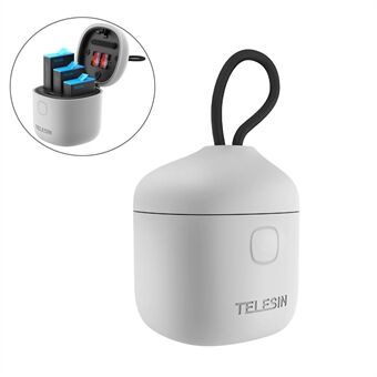 TELESIN 3 slots batterijlader - opbergdoos - TF-kaartlezer voor GoPro Hero 9 / GoPro Hero 10 / GoPro Hero 11