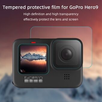 2 sets beschermfolie HD screenprotector in gehard glas voor GoPro 9