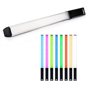 LUXCEO Q508A 8-kleuren fotografie RGB-invullicht Instelbare kleurtemperatuur Handheld videolamp - zwart/wit