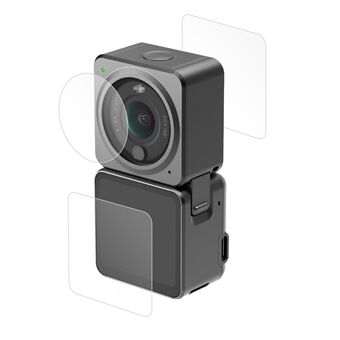 [Power Versie] 1 Set EWB9033_1 Camera Lens Screen Protector voor DJI Action 2 HD Gehard Glas Screen Protector Sport Camera Accessoires