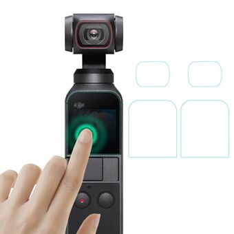 EWB8252_2 Twee Sets Camera Lens Screen Protector Gehard Glas Screen Protector Camera Accessoires voor DJI OSMO Pocket 2