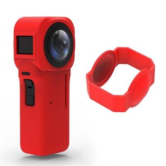 EWB9389 Voor Insta360 EEN RS 1-inch Panoramische Camera Siliconen Cover Anti- Scratch Beschermhoes met Lens Cover: