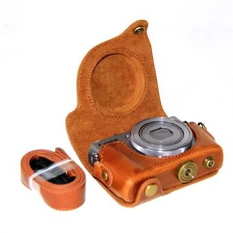 PU Leather Camera Protective Case + Strap for Canon PowerShot G9 X / S110 / S120 Digital Cameras