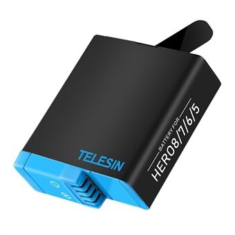 TELESIN GP-BTR-801 1220mAh Batterij voor GoPro Hero 5 / 6 / 7 / 8 Camera Volledig gedecodeerd batterijvervangingsonderdeel